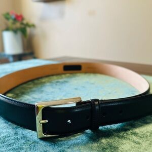 Men's Black Leather Belt